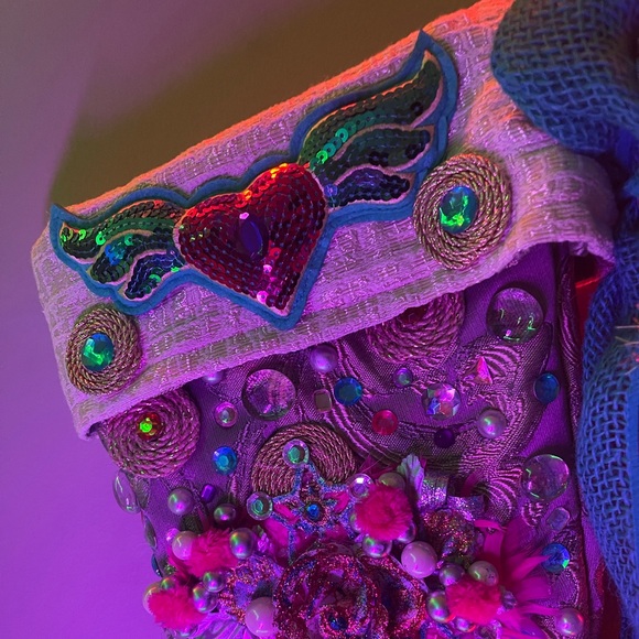 KEEPSAKE (Handcrafted) Luxury One-Of-A-Kind Christmas Stocking (Wunderland) - Picture 2 of 5